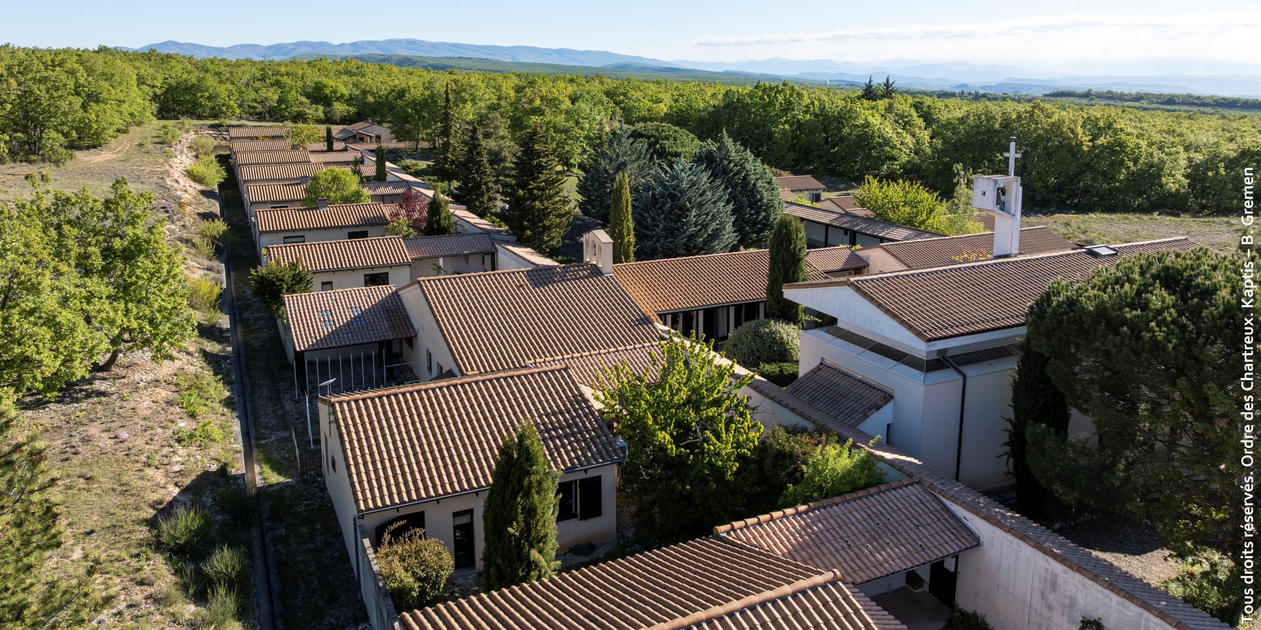 3. Vue des ermitages du grand cloître ; perspective vers le nord